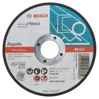 Bosch Disc de t?iere drept Expert for Metal - Rapido, 115x1mm - 3165140706865 foto