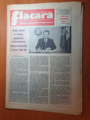 flacara 5 ianuarie 1978-mesajul de anul nou a lui ceausescu,art.despre cascadori foto