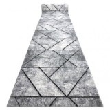 Traversa modern COZY 8872 Wall, geometric, triunghiurile - structural două niveluri de l&acirc;nă gri / albastru, 70 cm