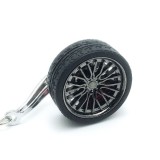 Cumpara ieftin Breloc metalic anticoroziv, model roata auto tunning cu janta si disc de frana, 10 x 3.5 x 2 cm, Negru