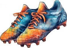 Sticker decorativ, Adidas Crampoane Fotbal, Portocaliu, 8976ST-14 foto