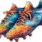 Sticker decorativ, Adidas Crampoane Fotbal, Portocaliu, 8976ST-14