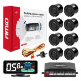 Senzori de parcare cu LED negru 3D fata-spate -03191 cu 8 senzori