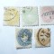 Serie mica Austria 1863 Stema, val :2, 3, 5 ,10 ,15 kr stampilate
