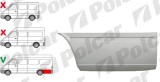 Segment reparatie aripa spate MERCEDES SPRINTER, 01.1995-2006, VW LT II 05.1996-12.2005, partea dreapta, lateral panel: L=2900 mm; in spatele rotii;