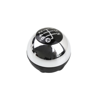 Nuca schimbator viteze, Emzone, Metal/Plastic, Compatibil cu Fiat 500, 6 viteze, Negru/Crom foto