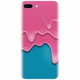 Husa silicon pentru Apple Iphone 8 Plus, Pink Liquid Dripping