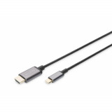 HDMI Cable Digitus DIGITUS Cable adaptador de v&iacute;deo USB-C&trade; - HDMI&reg;, UHD 4K / 30 Hz Grey 1,8 m