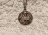 Argint MEDALION ISUS HRISTOS 1900 FRANTA de colectie UNIC superb pe Lant argint