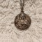 argint MEDALION ISUS HRISTOS 1900 FRANTA de colectie UNIC superb pe Lant argint