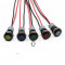 Indicator LED luminos, cap plat, IP67, Verde, 24V, 12mm