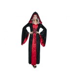 Costum Vampir Rosu pentru Adulti Rochie cu Gluga Marime S