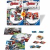 Puzzle si Joc Memory Avengers, 25/36/49 Piese, Ravensburger