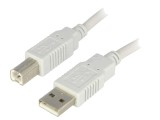 Cablu USB 2.0 A-B, 5m, gri, 24AWG, 28AWG - BQ CABLE