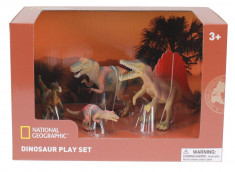 Set 4 figurine - Troodon, Spinosaurus, Tyrannosaurus si Puiul foto