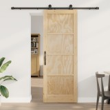Ușă glisantă vidaXL cu set hardware 78x211 cm din lemn solid de pin, Ușă interioară vidaXL &#039;ORKDAL&#039;78x211x4 cm din lemn solid de pin