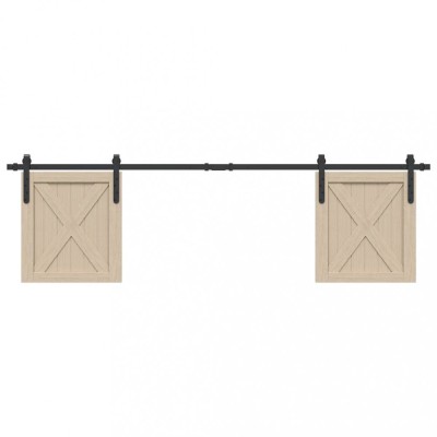 vidaXL Set uși glisante pentru dulap 183 cm oțel carbon 4009666 foto