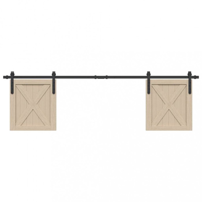 vidaXL Set uși glisante pentru dulap 183 cm oțel carbon 4009666