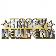 Inel servet Revelion - Happy New Year, Amscan 399805, 1 buc foto