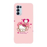 Husa compatibila cu Oppo A55, Viceversa, model Pinky Hello kitty, Silicon, TPU, Transparent, Carcasa