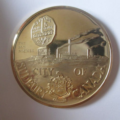 Medalie UNC oraș Sudbury(Ontario) Canada:Marele nichel/Universitatea Laurențiană