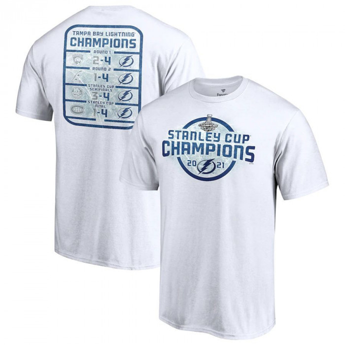 Tampa Bay Lightning tricou de bărbați 2021 Stanley Cup Champions Schedule - XL