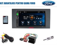 [KIT] MP5 Player pentru FORD, WinCE, Bluetooth, USB, CardSD, Camera Marsarier, Auxiliar, Mirrorlink, Touchscreen, - AD-BGPFORD7010B foto