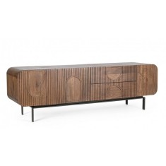 Comoda 3 usi 2 sertare lemn mango maro Orissa 172x44x55 cm