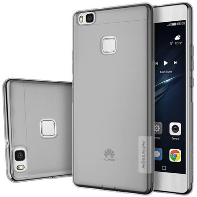 Husa Telefon Silicon Huawei P9 Clear Grey Ultra Thin foto