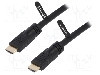 Cablu HDMI - HDMI, din ambele par&amp;#355;i, HDMI mufa, 25m, negru, LOGILINK - CHA0025