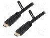 Cablu HDMI - HDMI, din ambele par&amp;amp;#355;i, HDMI mufa, 20m, negru, LOGILINK - CHA0020 foto