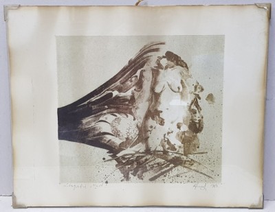 LITOGRAFIE- NUD 1983 foto