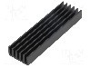 Radiator extrudat, aluminiu, 75mm x 21mm, neagra, FISCHER ELEKTRONIK - SK 652 75 SA