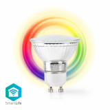 Spot LED Smart WiFi RGB - lumina alba calda, GU10, Nedis