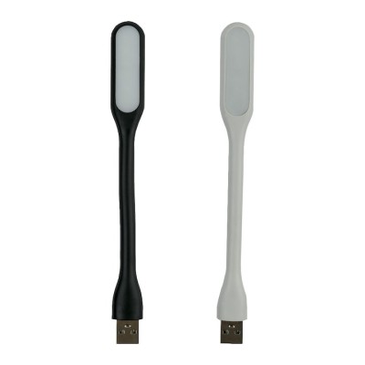Set 2 lampi USB pentru laptop, LED, 1.2 W, 170x18x8 mm, Negru/Alb foto