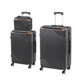 TraveLux Urban XX gurul&oacute;s bőr&ouml;nd szett fekete