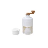 Aparat pentru zdrobit gheata, manual, din plastic gros, cu lame din otel inoxidabil, usor de folosit si depozitat, alb