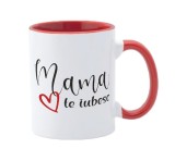 Cana maner rosu personalizata 8 Martie, Ziua Mamei, INOVATIX&reg;. 330ml