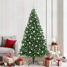 vidaXL Brad de Crăciun artificial Verde 210 cm PVC și Oțel și Plastic 3396925