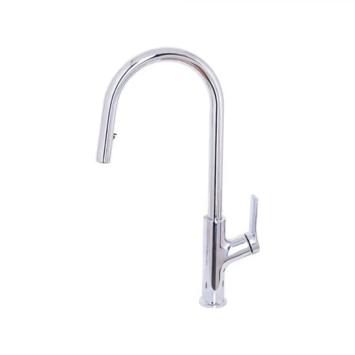 Baterie Bucatarie cu Dus Extractabil, Inox SUS304, Crom, FJ5543 ModernLight Concept