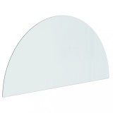 Cumpara ieftin Placa de sticla pentru semineu, semi-rotunda, 1000x500 mm