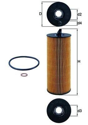 MAHLE OX 361/4D Filtru ulei foto