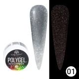 Cumpara ieftin Polygel cu sclipici Disco Polygel, reflectorizant, Global Fashion, 15 g, 01