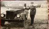 GAZ 69,FOTO VECHE DE COLECTIE MONOCROMA/ KAUNAS LITUANIA 1964