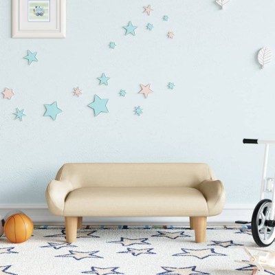 Gossi canapea pentru copii, crem, 70x40x24 cm, material textil foto