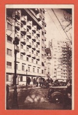 AMS @ - CARTE POSTALA - BUCURESTI - STR. WILSON, CIRCULATA, 1950, RPR, sepia maro