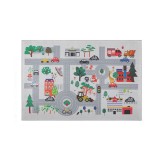 Covor decorativ pentru camera copiilor model pista de curse, 150 x 100 cm