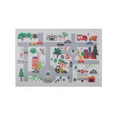Covor decorativ pentru camera copiilor model pista de curse, 150 x 100 cm