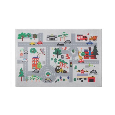 Covor decorativ pentru camera copiilor model pista de curse, 150 x 100 cm foto