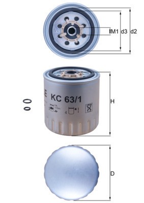 MAHLE KC 63/1D filtru combustibil